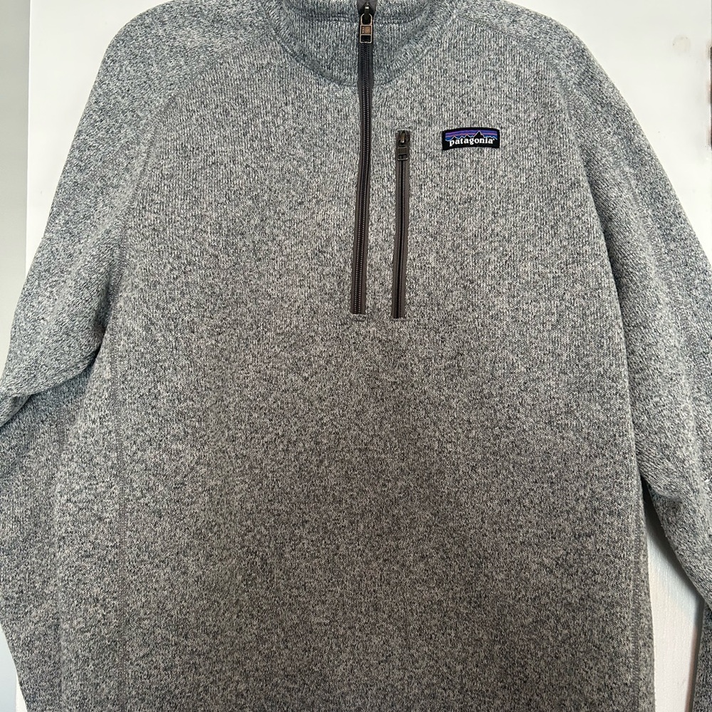 Patagonia Men's Zip-Up Sweater in Heather Gray